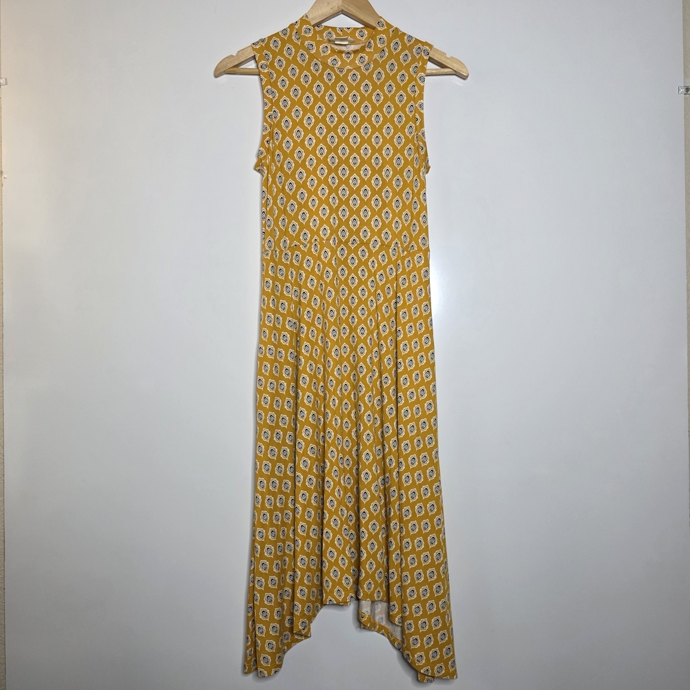 Anthropologie Maeve Palais Swing dress in Yellow/gold Soft and stretchy Size XS - Picture 2 of 16
